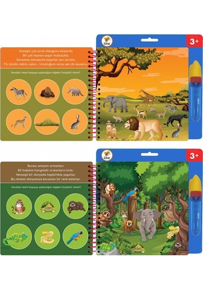 Lino Aqua Magic Book Su İle Boyama Kitabı Hayvanlar Tfl-1008