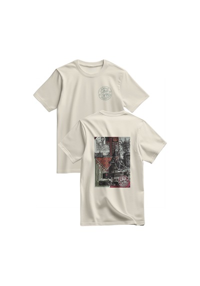 Kısa Kollu Filistinli Eski Gürüntüler Dijital Baskılı Unisex Filistin Tişört S - 2xl T300025 Krem