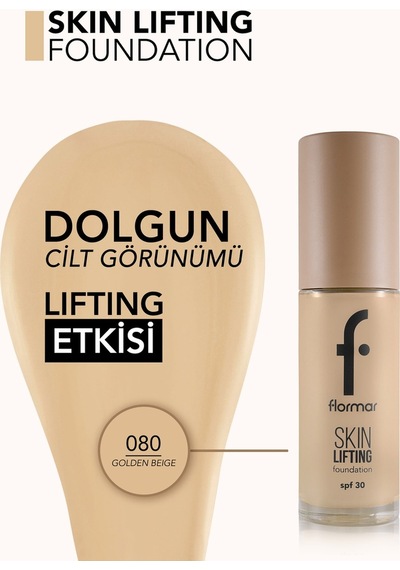 Flormar Skin Lifting SPF'li  Fondöten 080 Golden Beige