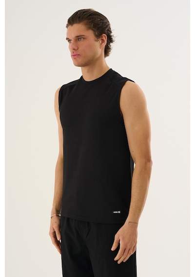 Alexander Gardi Alexandergardı Kolsuz Erkek T-shirt Siyah