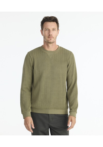 Yargıcı Regular Bisiklet Yaka Uzun Kol Sweatshirt 25kesw9006x 007 Haki