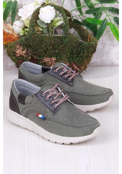 Fort Dks 020 Hafif Rahat Keten Sneaker Erkek Ayakkabı Yeşil