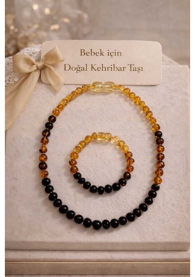 Doğal 100% Kehribar Damla Taşlı Özel Tasarım Bebek Setı Diğer