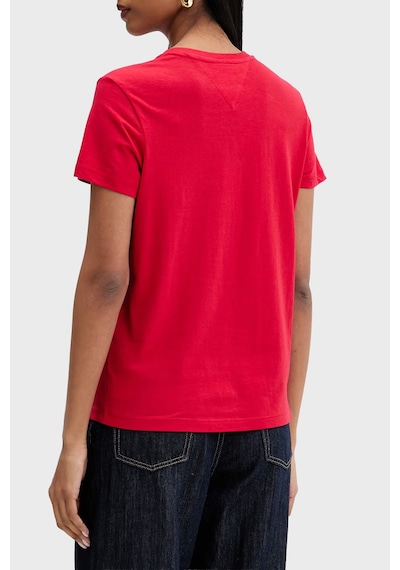 Tommy Jeans T Shirt Kadın T Shirt Dw0dw22789 Xk9 Kırmızı Kirmizi
