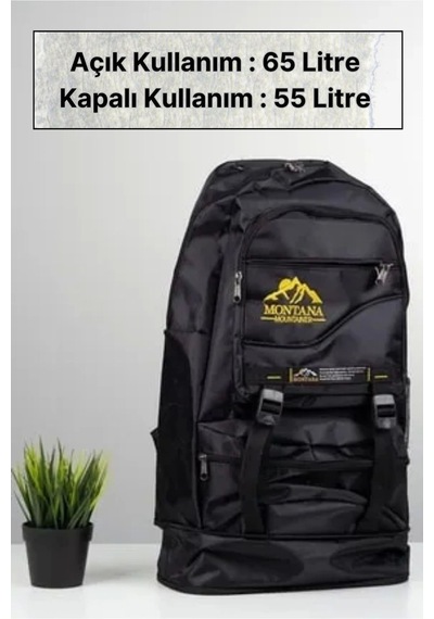 65 Lt Ortopedik Dayanıklı Büyük Boy Çok Gözlü Su Geçirmez Körüklü Kamp Trekking Outdoor Sırt Çantası Diğer