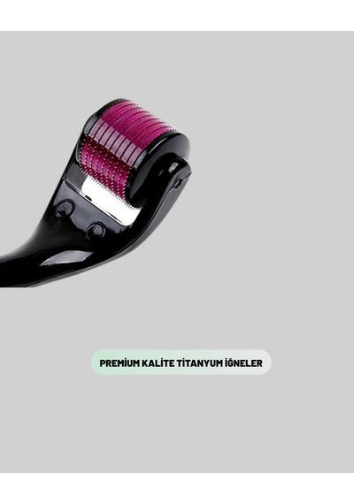Ev Tipi Mikro İğneli Cilt Bakım Aleti 1 Mm Titanyum Roller -
