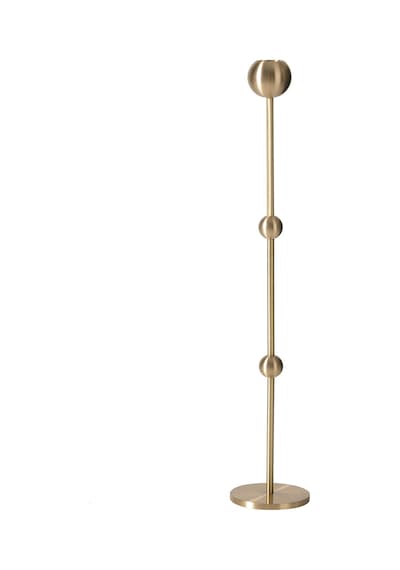 Mudo Home Vela Pirinç Mumluk Büyük Boy 35 Cm Altın