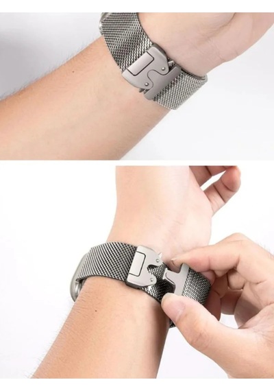 Wearfitpro Apple Uyumlu Watch  Milano Örgü Loop Paslanmaz Çelik Kordon 42-45-49mm - Manyetik Toka 8-9-10