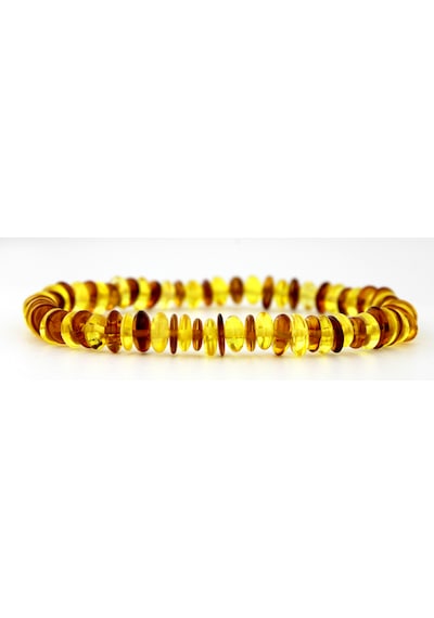 Kehribar Bileklik Amorf Tasarım Ambergold Blk23-87 Çok Renkli