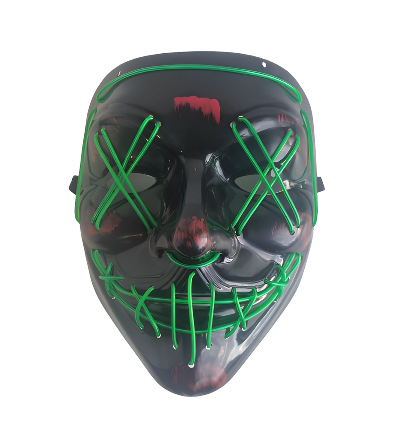 Halloween Cadılar Bayramı Maske Işıklı Pilli Yeşil Telli Korku Maskesi Diğer