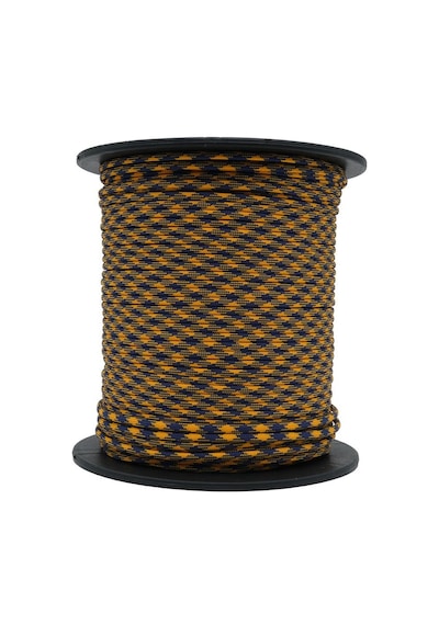 Mg Ropes Bileklik,outdoor 4 Mm Paracord İp No:110 100 Metre Hardal Mavi Desenli