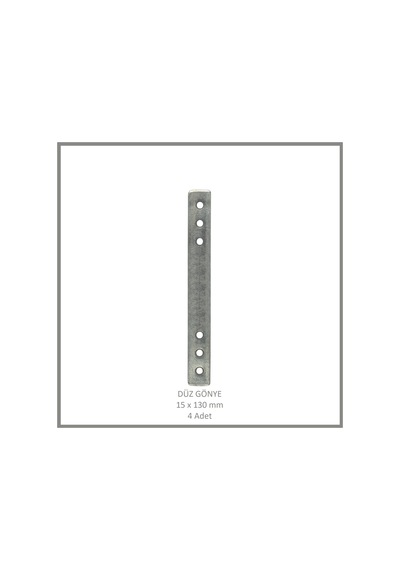 Düz Gönye, Sac Gönye, 15 X 130 Mm 4 Adet Metalik