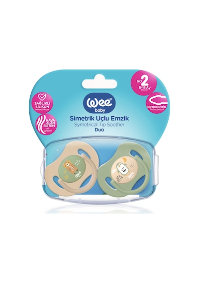 Wee Baby Duo Simetrik Uçlu Emzik 6-18 Ay No:2