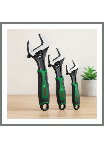 Bezos İngiliz Anahtar Ve Kurbağacık Seti 3 Parça 6"-8"-10" / 150-200-250 Mm Mmbz