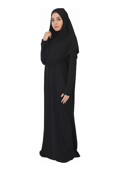 Zehranaz Namaz Elbisesi Siyah Fermuarsız Namaz Elbisesi Siyah