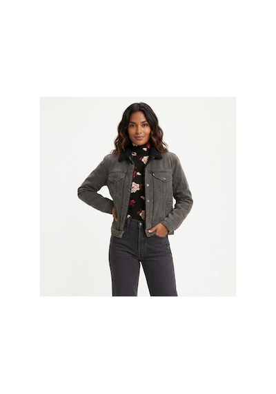 Levi's The Original Sherpa Kürklü Kadın Kot Ceket Füme