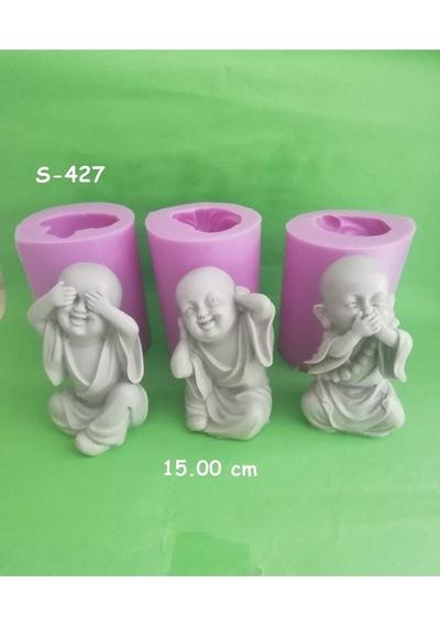 Üçlü Buda 15 Cm Silikon Kalıp