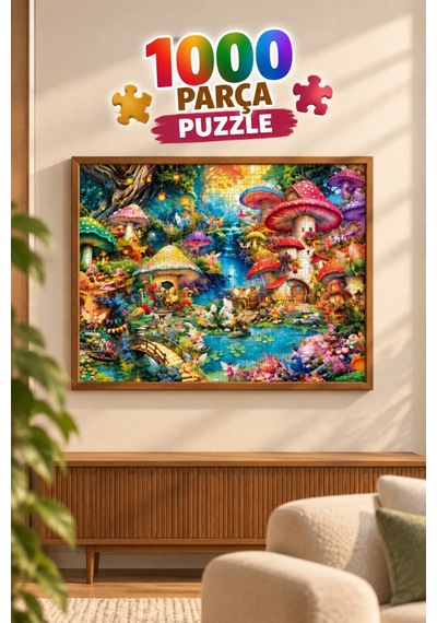 1000 Parça Masal Diyarı Puzzle 48 X 68 Cm Yüksek Baskı Kaliteli Eğlenceli Puzzle