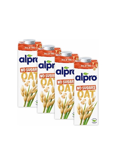 Alpro Şekersiz Yulaf Sütü 4x1 L Vegan Laktozsuz Bitkisel Bazlı