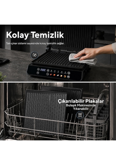 Kumtel TTM-10 2000 W Dijital Tost Ve Izgara Makinesi
