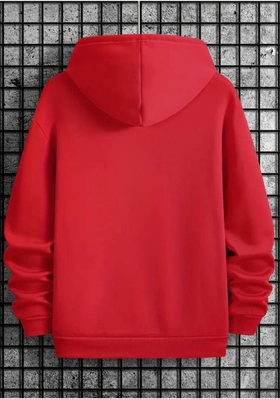 Blackjack Giyim Losangeles Baskılı Kapüşonlu Sweatshirt Kırmızı