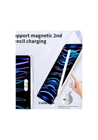Apple İpad Uyumlu Uyumlu Pro 11 1. 2. 3. 4. Nesil Kılıf Kalem Bölmeli Akrilik Şeffaf Ayrılabilir Case 2018 - 2022