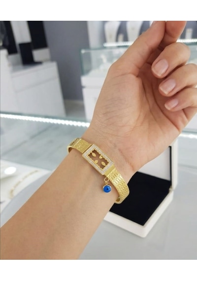 Gram Altın Gold Kadın Çelik Kelepçe Altın - Gümüş - Rose