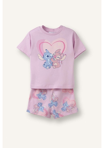 Defacto Dısney Lılo & Stıtch Lisanslı 2li Leylak Pijama Takımı Kız Bebek H5750a526smpr139 Mor-pr139