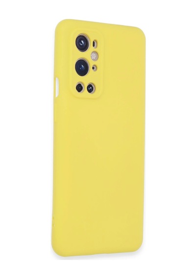 Newface - 676 - One Plus 9 Pro Kılıf Nano İçi Kadife Silikon - Csmo-tex - - Sarı
