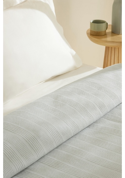 Karaca Home Maye %100 Pamuk Fırfırlı Çift Kişilik Tek Pike Mint Mint
