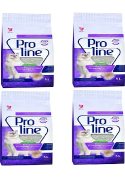 Proline Lavanta Kokulu İnce Taneli Topaklaşan Bentonit Kedi Kumu 4 x 5 L