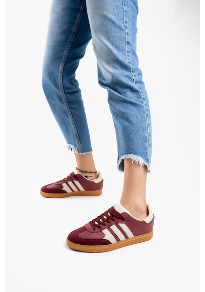 Kadın Bordo Günlük Rahat Taban Spor Ayakkabı Bordo