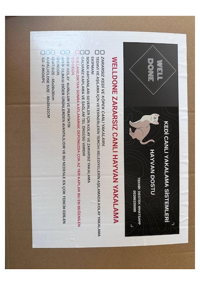 Kedi Kapanı Kedi Canlı Yakalama Zararsız Kedi Tuzağı Kedi Canlı Y
