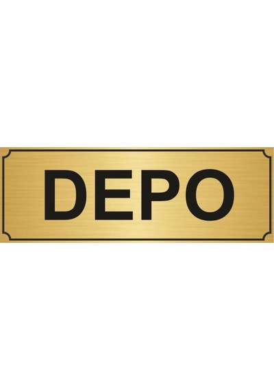 Depo Yönlendirme Levhası 10cmx20cm Altın Renk Metal