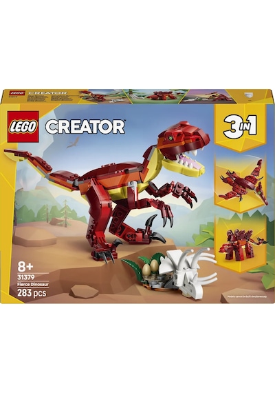 LEGO® Creator 3’ü 1 Arada Vahşi Dinozor 31379 – 8 Yaş ve Üzeri Çocuklar için Yaratıcı Oyuncak Yapım Seti (283 Parça)