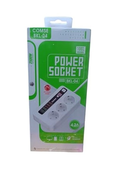 4.2a Usb'li Akıllı 3'lü Priz Zaman Ayarlı 5 Usb 2 Metre Uzatma Kablolu Diğer
