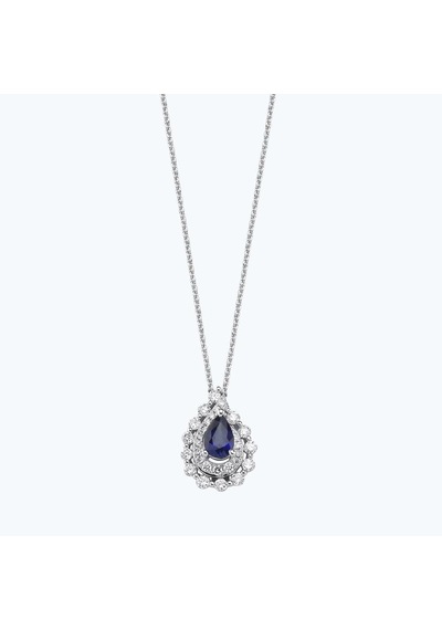 Altınbaş Pırlanta Safir Damla Kolye Eaj124sx-18k