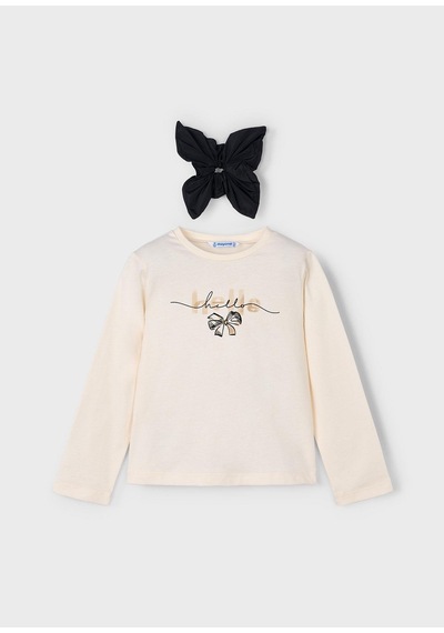 Mayoral Kız Çocuk Toka Ve Sweatshirt Set Bej