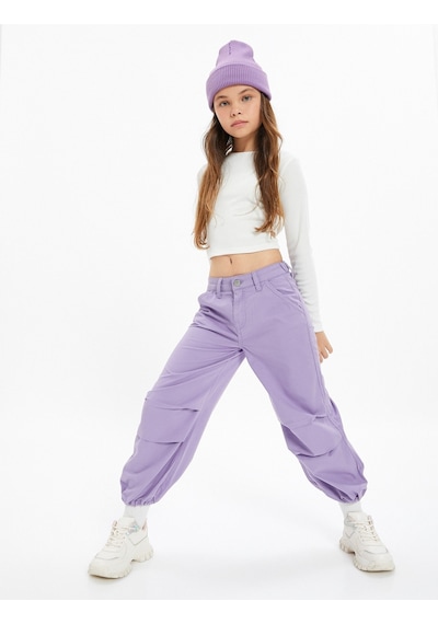Koton Paraşüt Kot Pantolon Pamuklu Beli Lastikli Cepli - Parachute Jean Lila 4wkg40034aw 4WKG40034AW358 Lila Koton Paraşüt Kot Pantolon Pamuklu Beli Lastikli Cepli - Parachute Jean Lila 4wkg40034aw 4WKG40034AW358 Lila