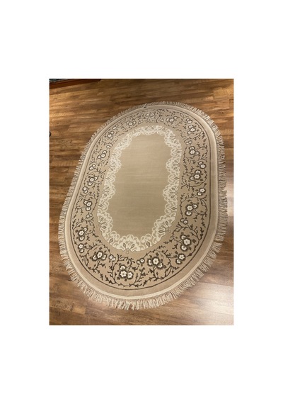 Aspero 4112b 160x230 Vizon Oval Halı Krem