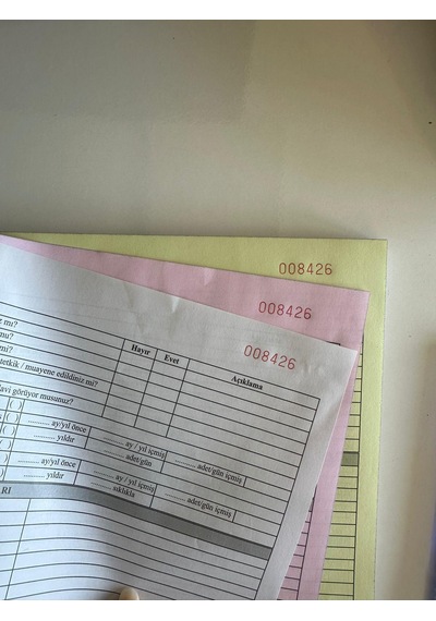 12 Adet Düvenci İşe Giriş Periyodik Muayene Formu Ek 2 Sağlık Raporu