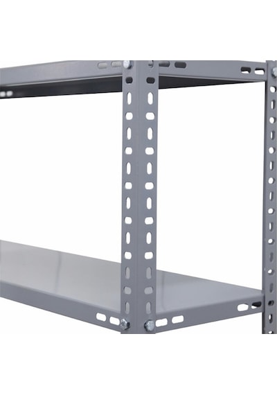 Çelikrafburada 4 Katlı 3 Lü Bitişik Çelik Galvaniz Arşiv Rafı Depo Rafı Kiler Rafı 59x93x200 Dx51 Kalite Gümüş