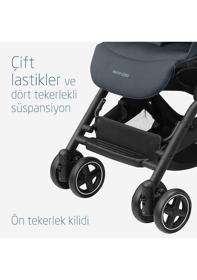 MaxiCosi Lara2 Ultra Kompakt Otomatik Katlanan Kabin Boy Seyahat Sistem Olabilen Bebek Arabası Essential Graphite