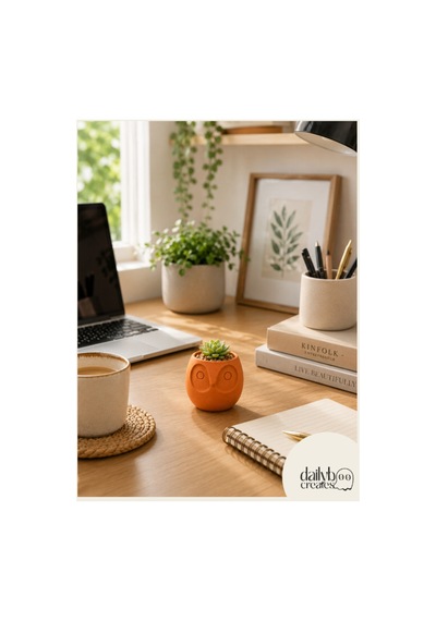 Dekoratif Baykuş Kafası Saksı-bitki,çiçek,kaktüs Ve Sukulent Saksısı-modern Tarz Saksı