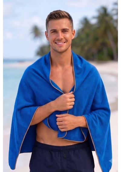 Vevien Home Mikrofiber Havlu - L Boy - 75 X 150 Cm - Plaj Havlusu Lacivert