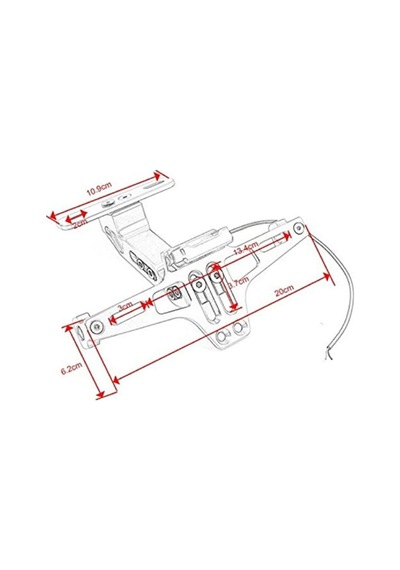 Motosiklet Katlanır Plakalık Cnc Metal -ledli- Sinyal Bağlantılı Mavi