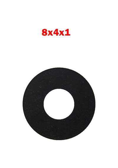 Koodmax 8X4X1 Plastik Rondela Siyah 10 - 50 - 100 Adet 10 Adet