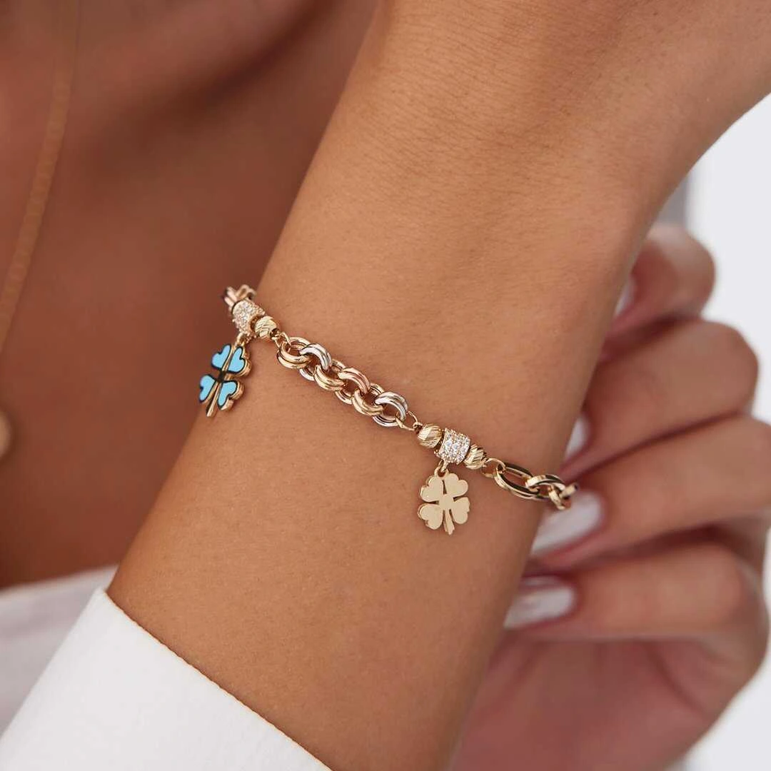 Üç Renkli Charm Bileklik Çok Renkli