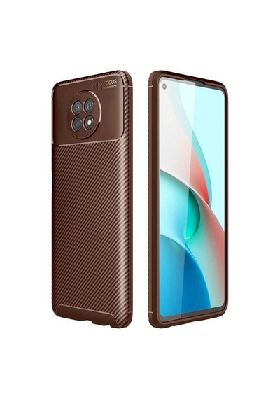 Xiaomi Redmi Note 9 5g Kılıf Zore Negro Silikon Kapak Kahverengi
