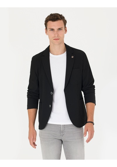 Pierre Cardin Siyah Ekstra Slim Fit Blazer Ceket